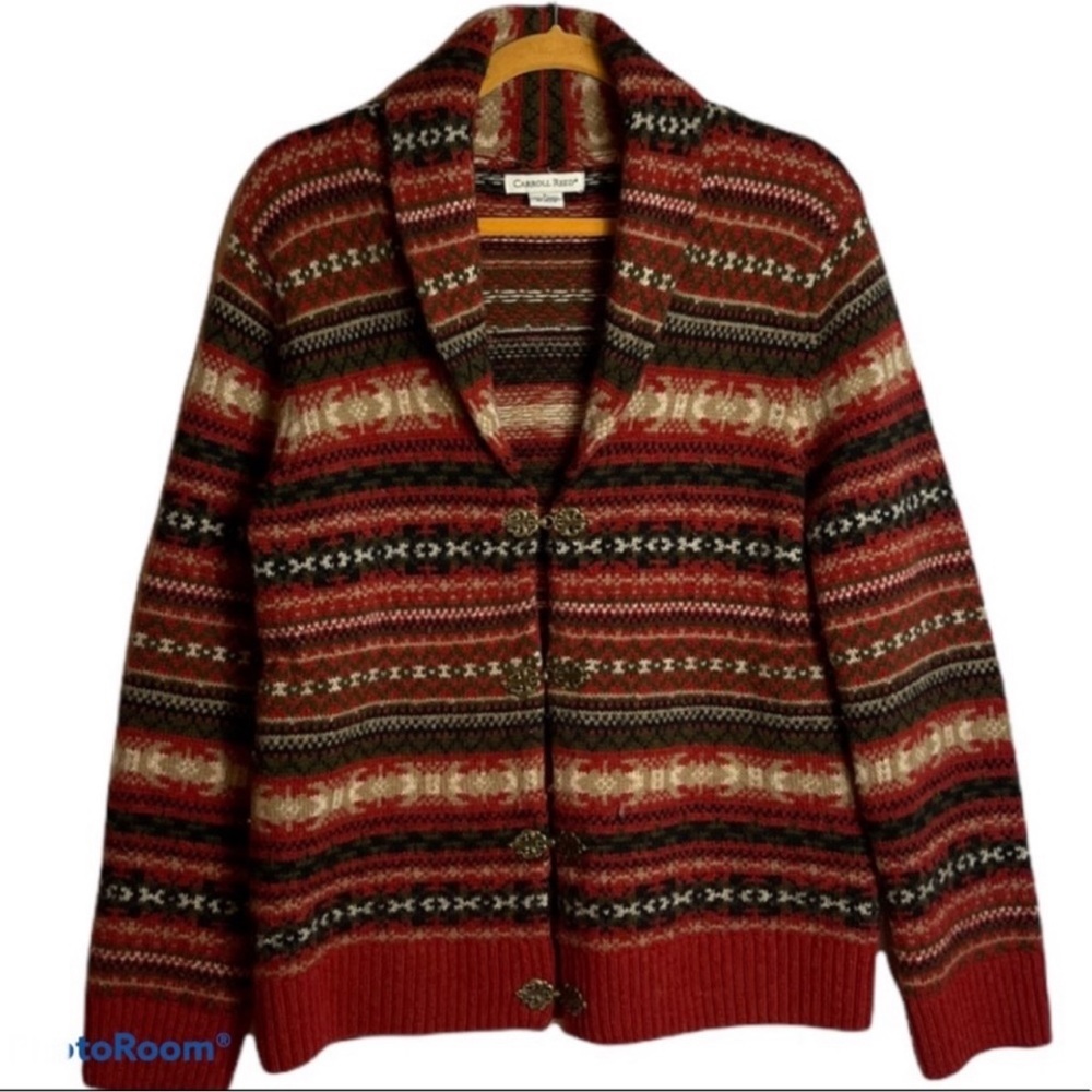Carroll Reed Wool Cardigan Size Large